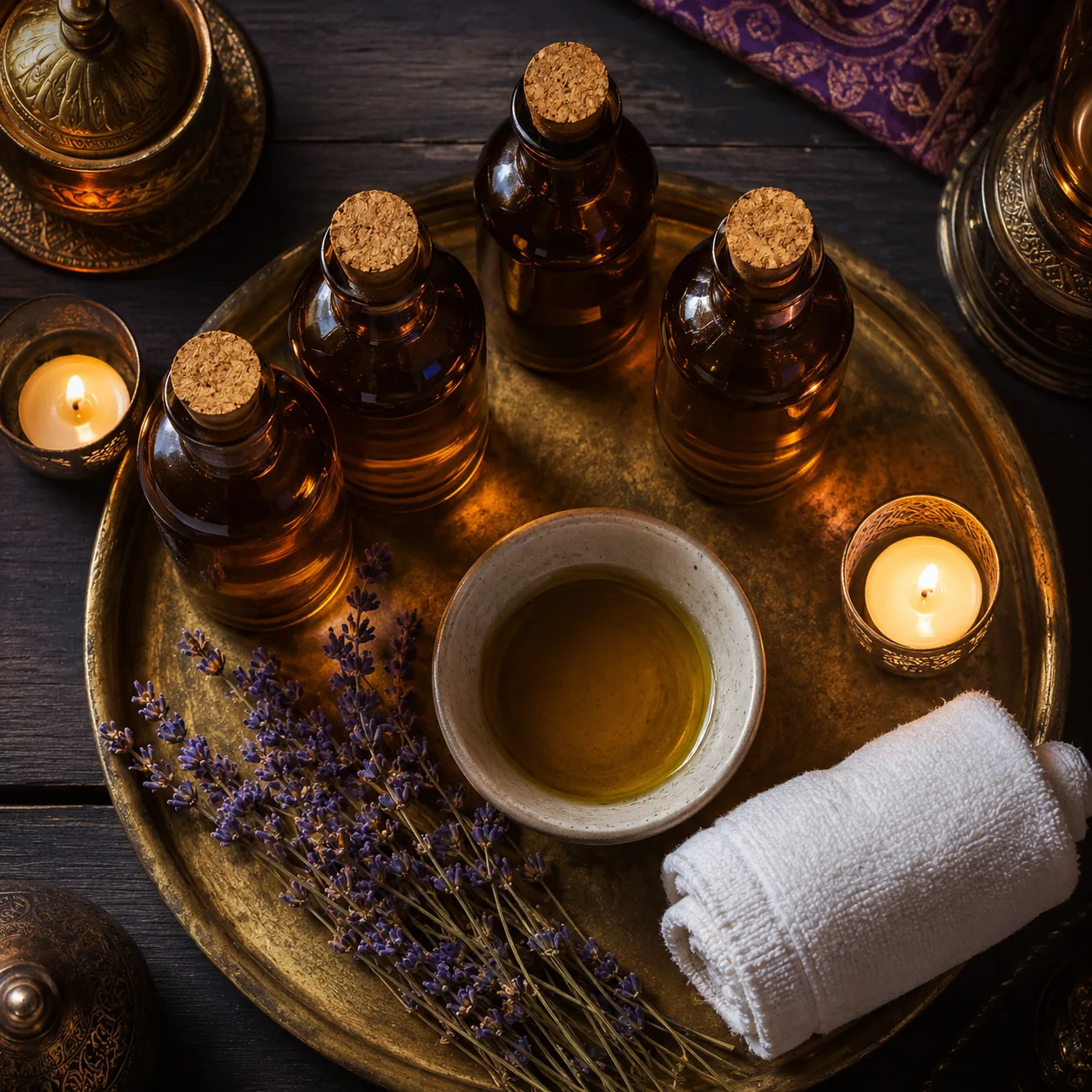 Aromaterapi yağ tepsisi — Lila Spa, Eyüpsultan misafirlerine hizmet veren salon