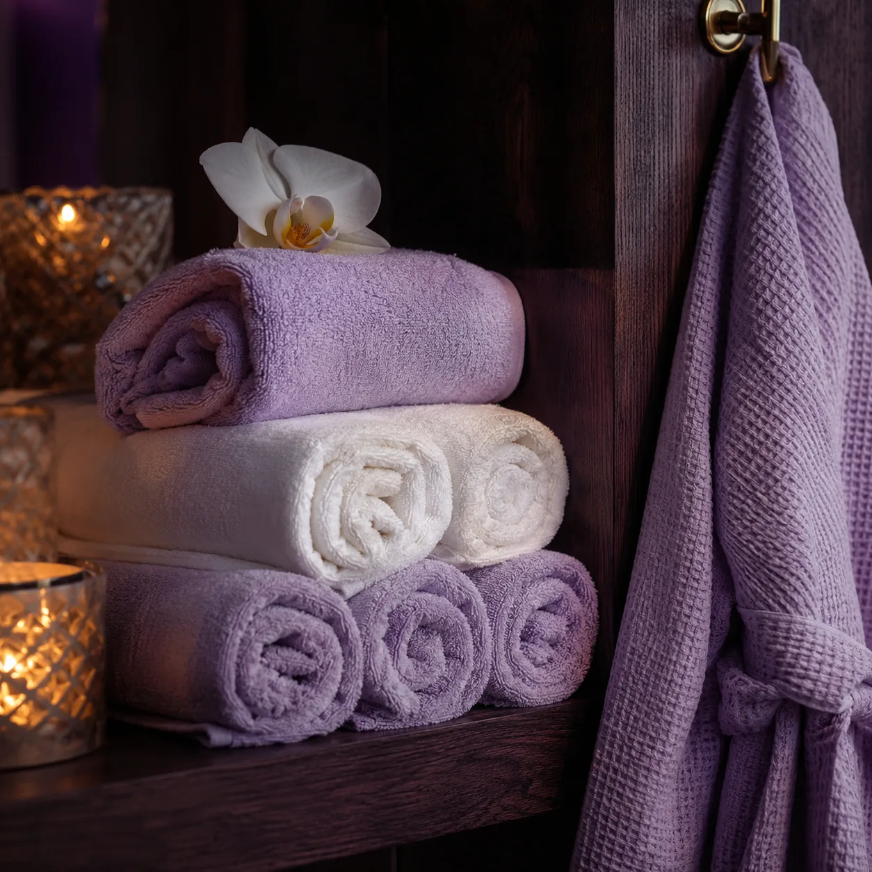 Havlu ve bornoz seti — Lila Spa, Eyüpsultan misafirlerine hizmet veren salon