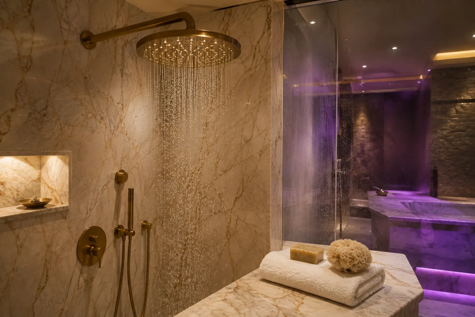 Spa duş bölümü — Lila Spa, Eyüpsultan misafirlerine hizmet veren salon